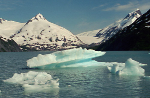 Portage Lake and Icebergs
